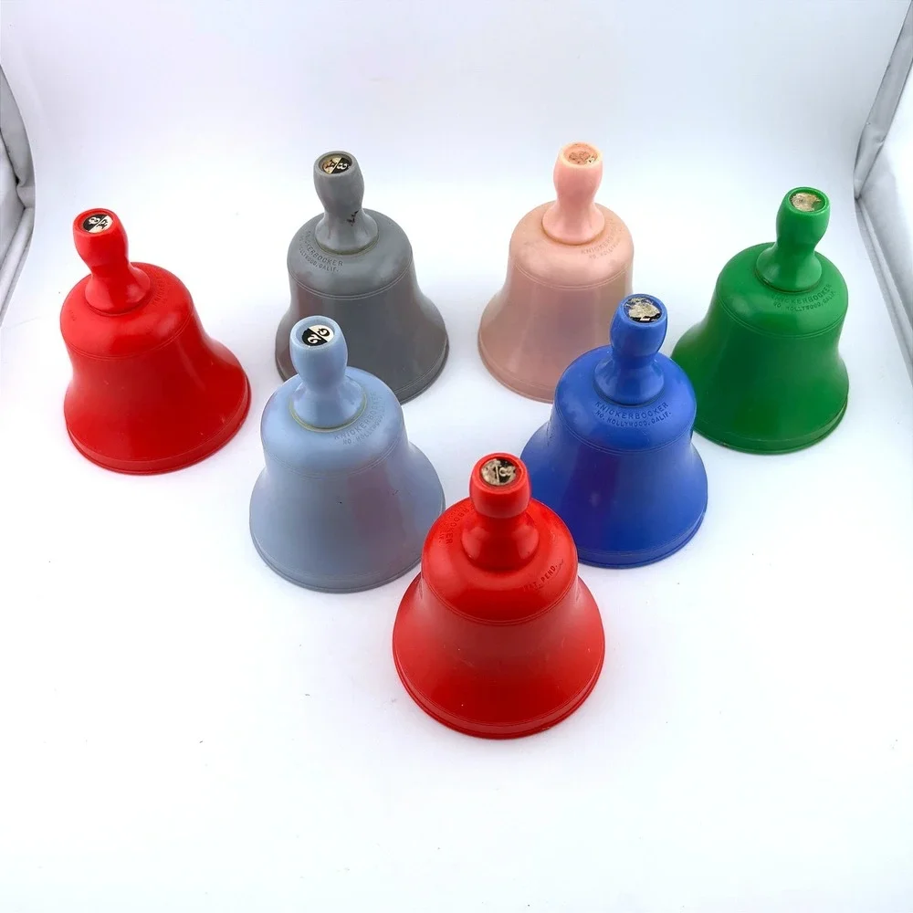 Vintage Knickerbocker Plastic Hand Bells Set 7 Musical Toys North Hollywood CA